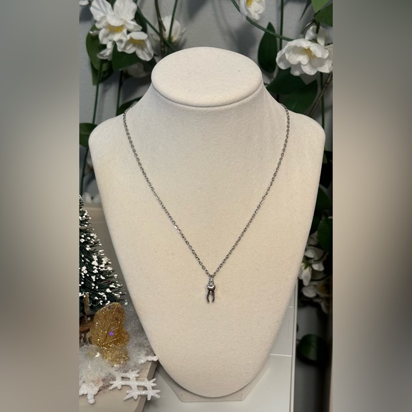 Goth silver tooth charms necklace. - Picture 4 of 12